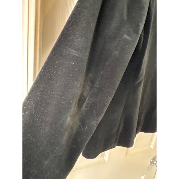 Vintage Koret Women's Black Velvet Open-Front Blazer Jacket Size 12 - Picture 8 of 8